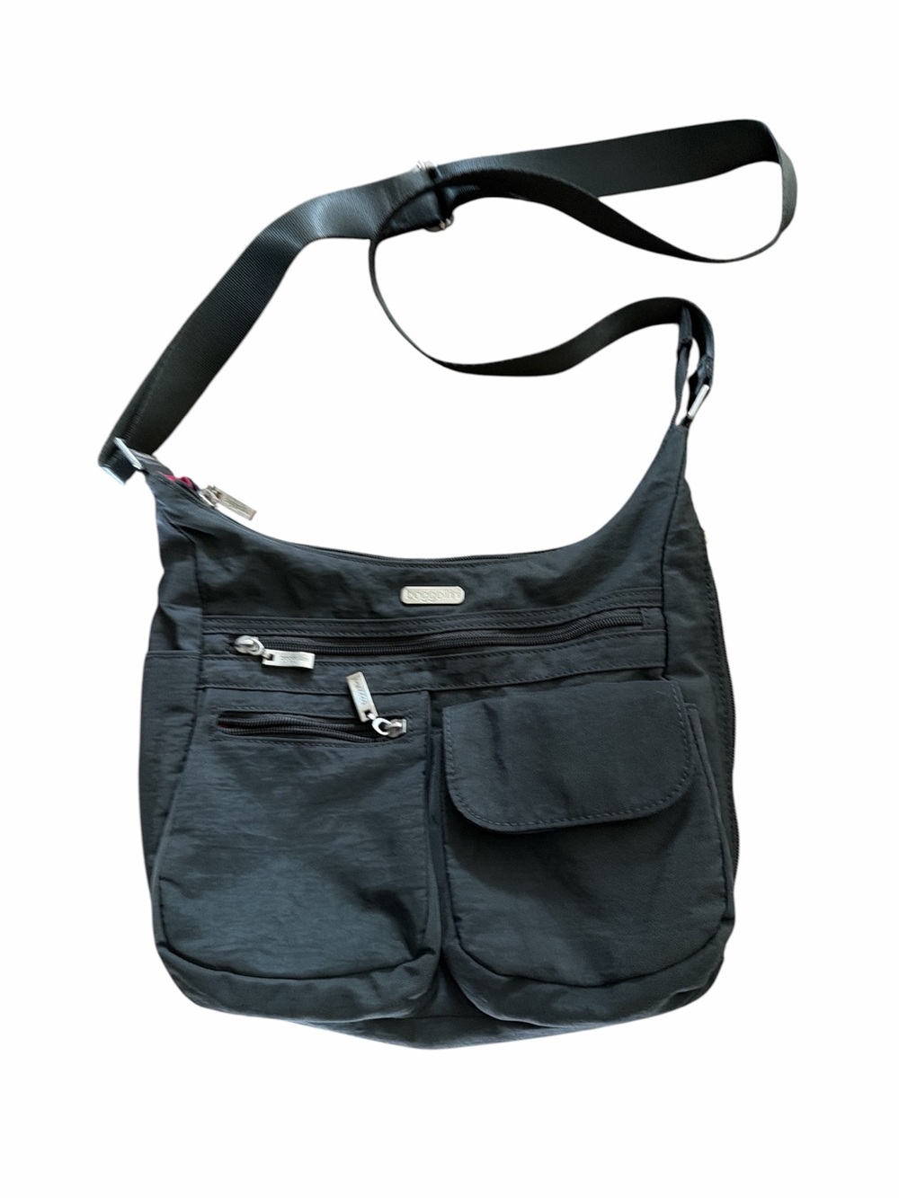 Baggallini Long Adjustable dark grey  Crossbody travel purse